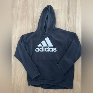 Adidas black logo hoodie
